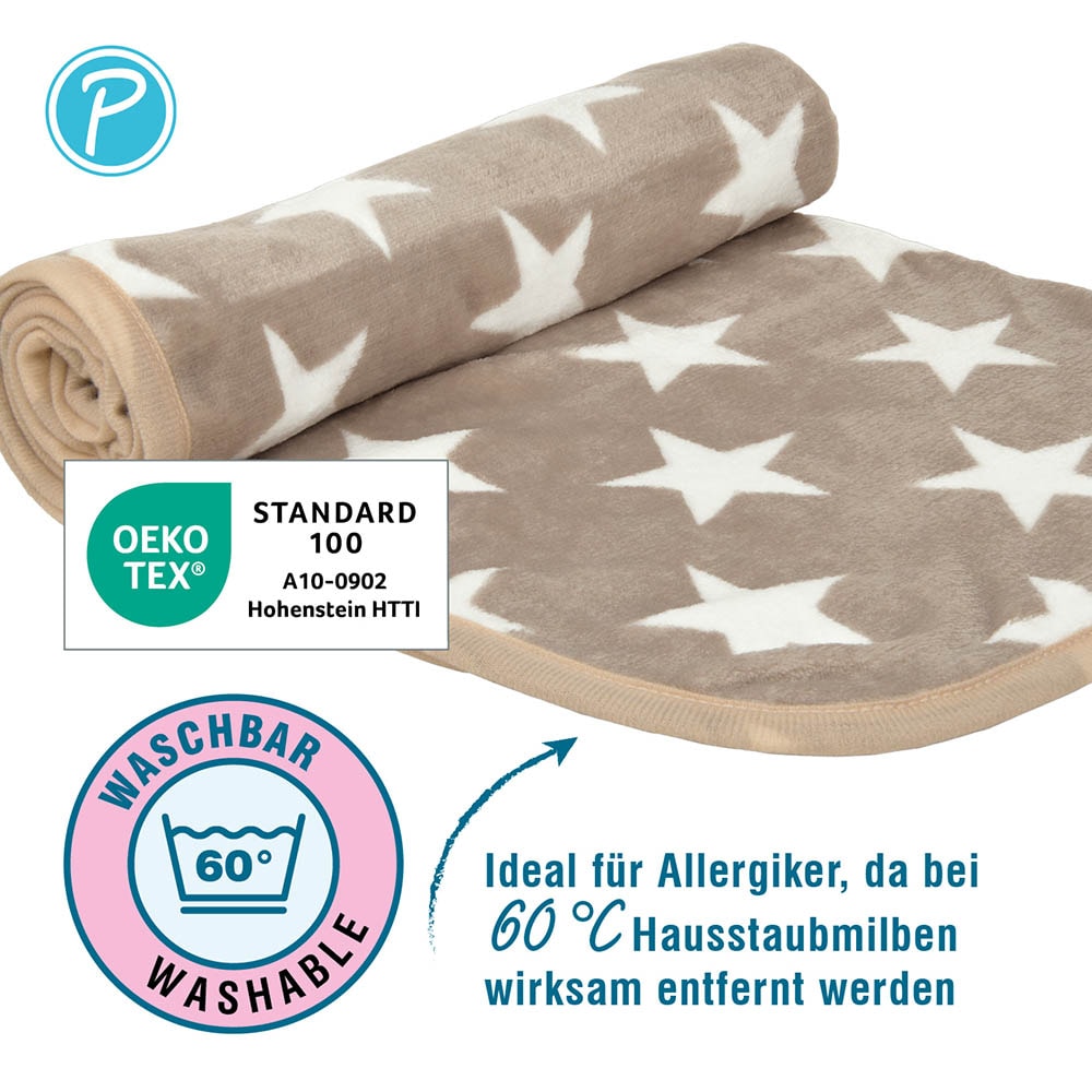 Petlando Kuscheldecke Stars beige_1