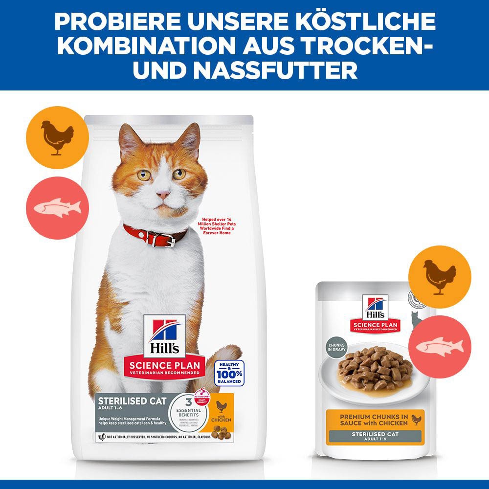 Hills Science Plan Sterilised Cat Adult mit Huhn_6