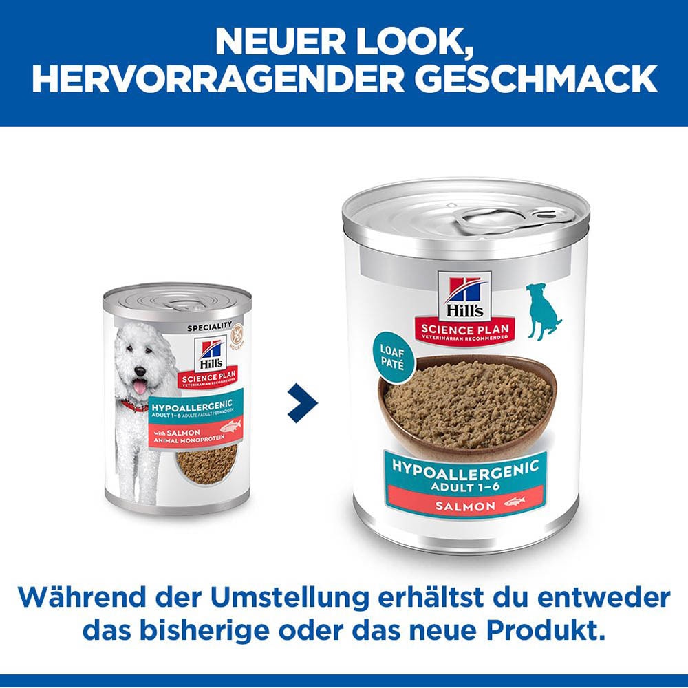 Hills Science Plan Hypoallergenic Adult Nassfutter für Hunde mit Lachs_1