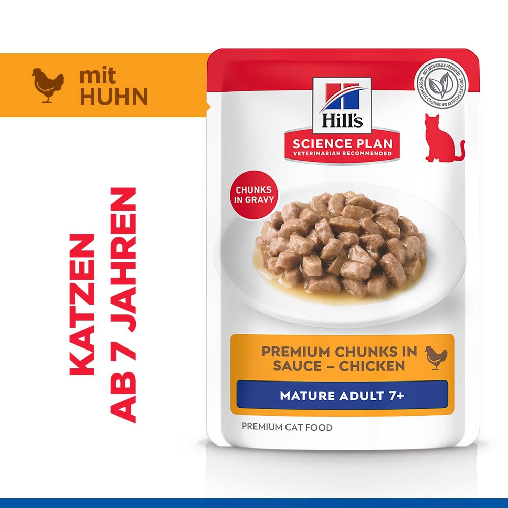 Hills Science Plan Mature Adult 7+ Huhn Nassfutter für Katzen_2