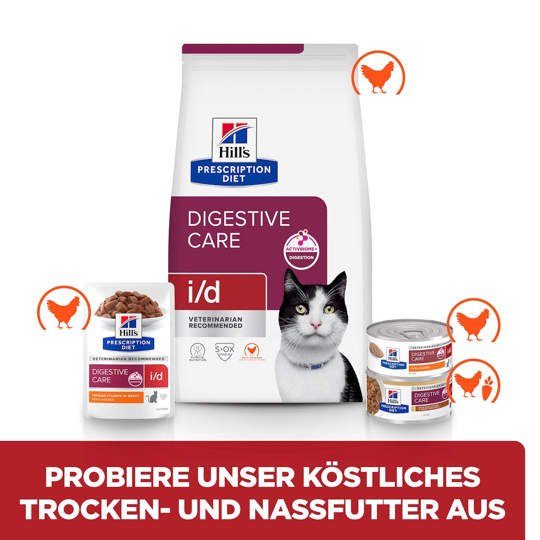 Hills Prescription Diet i/d Ragout mit Huhn & zugefügtem Gemüse Nassfutter für Katzen_5