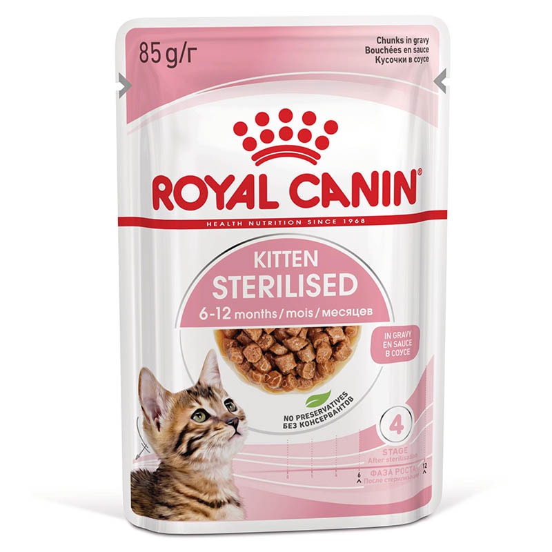 Royal Canin Kitten Sterilised Nassnahrung in Soße für kastrierte Kätzchen_1