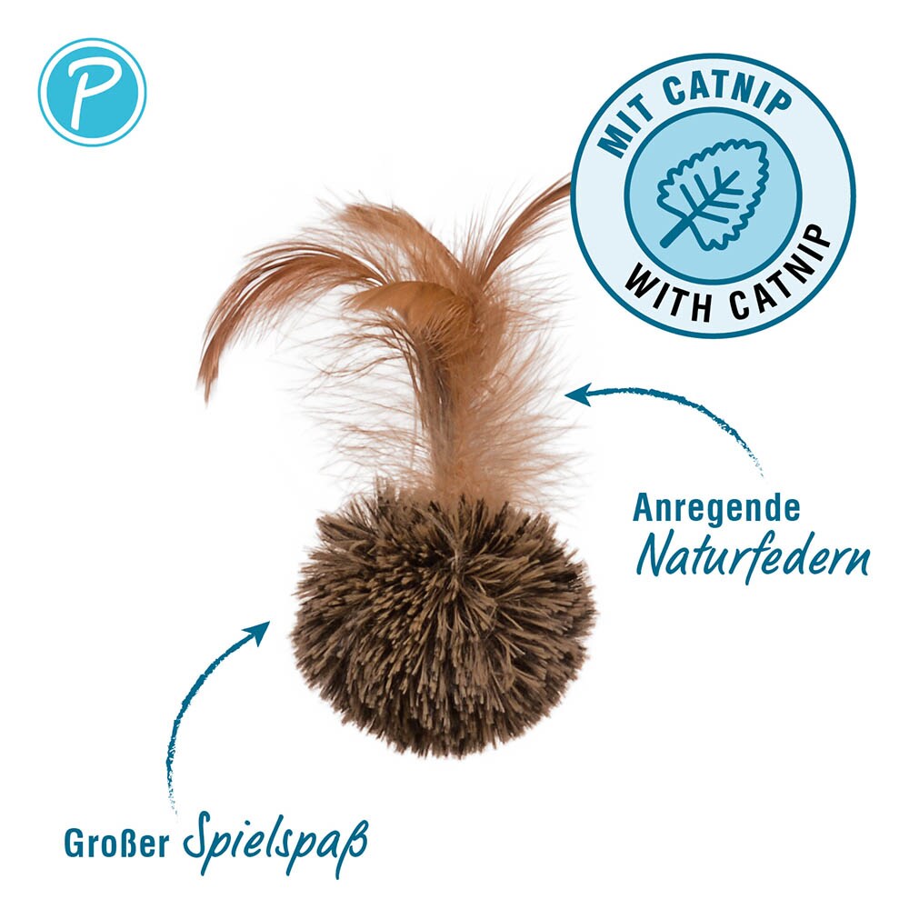 Petlando Katzenspielzeug Plüschball_1