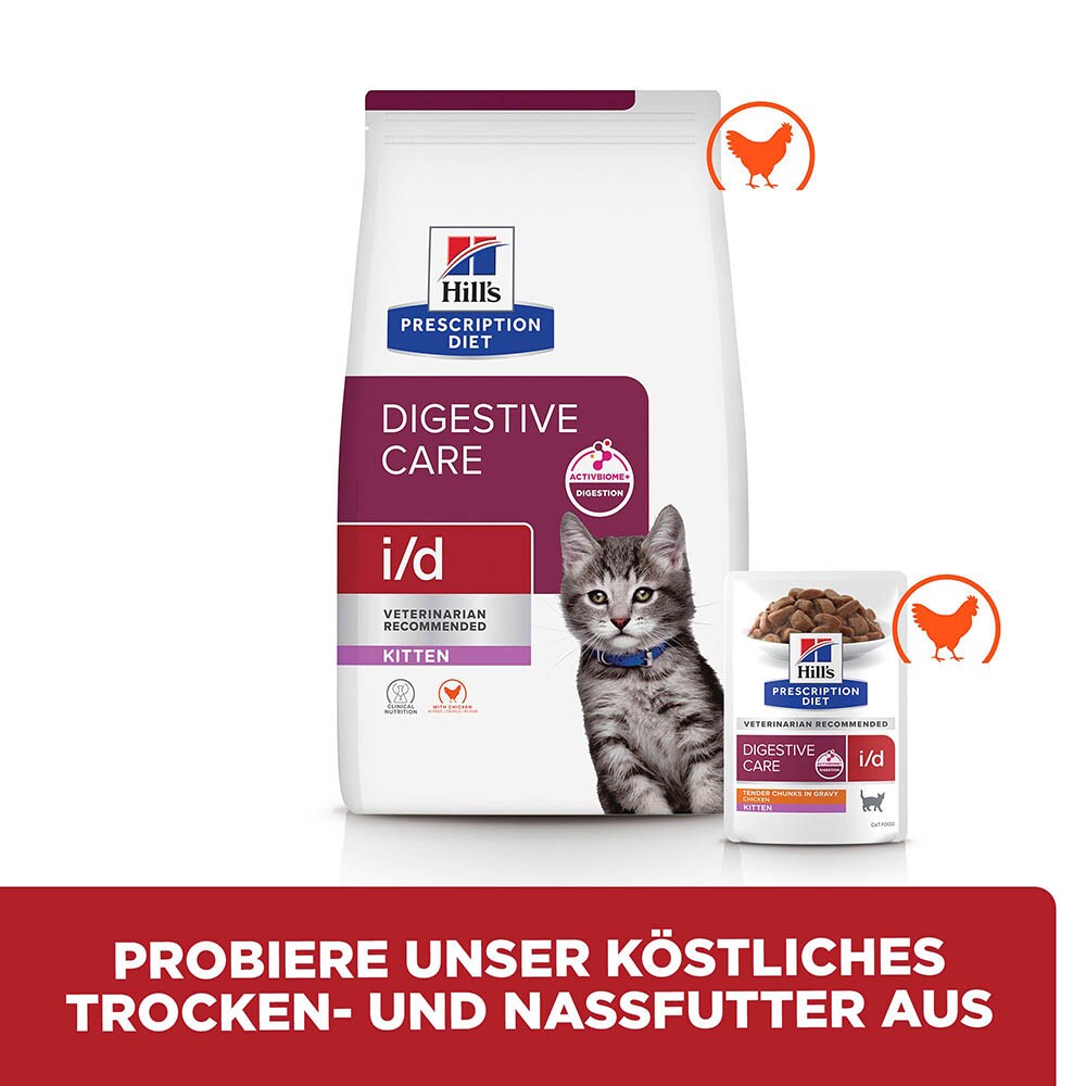 Hills Prescription Diet i/d Digestive Care Nassfutter für Kätzchen mit Huhn_6