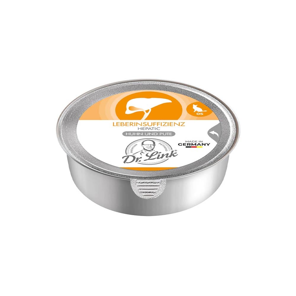 Dr. Link Spezial-Diät Leberinsuffizienz Huhn und Pute Nassfutter für Katzen_0