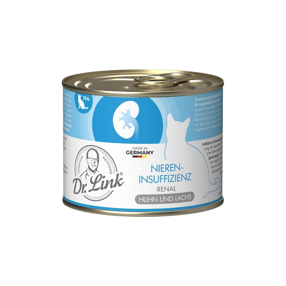 Dr. Link Spezial-Diät Niereninsuffizienz Huhn und Lachs Nassfutter für Katzen _2