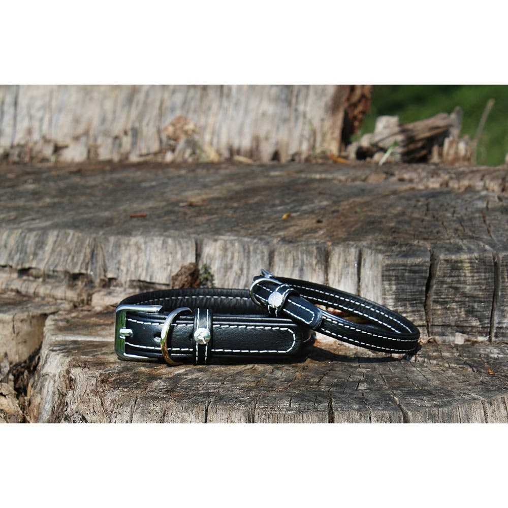 Das Lederband Barcelona Halsband Black _3