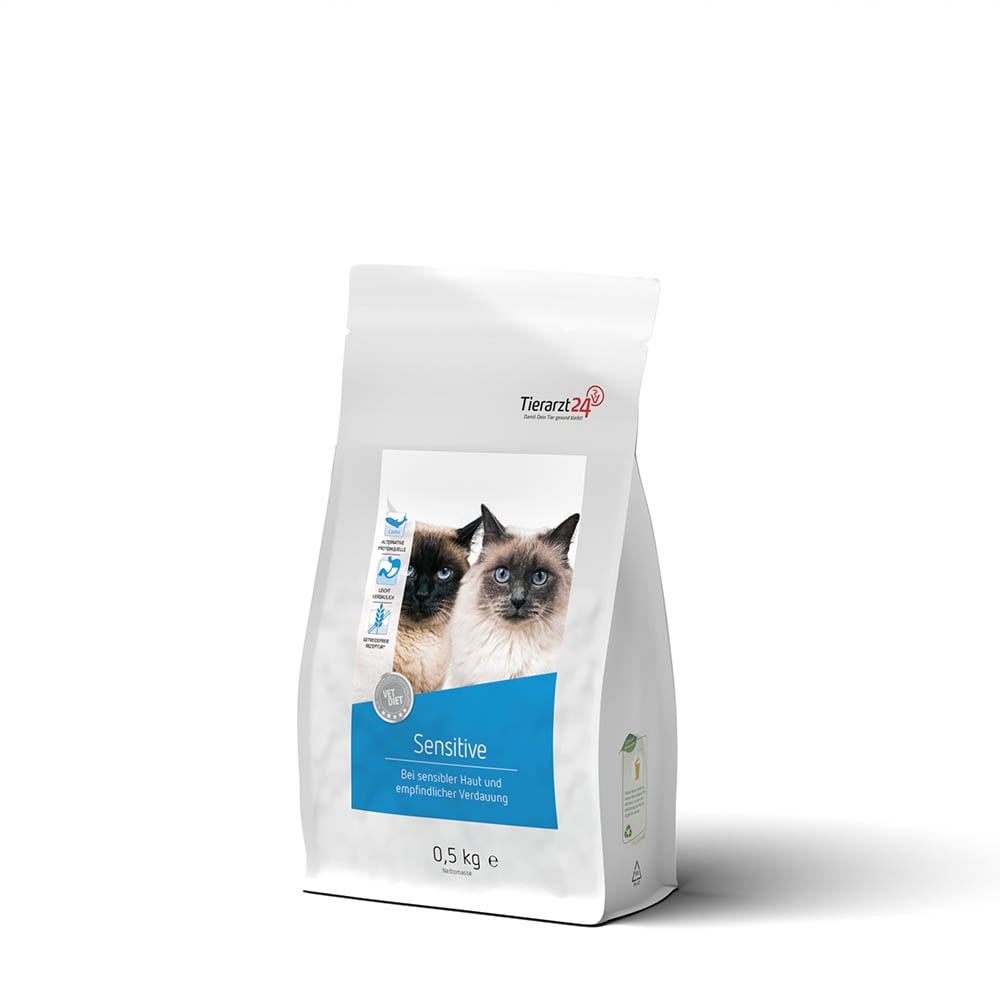 Tierarzt24 Vet Diet Sensitive Trockenfutter für Katzen 0,5kg