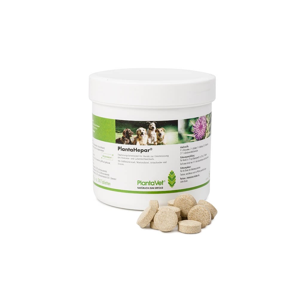 PlantaVet PlantaHepar 800mg Tabletten für Hunde 192g = ca. 240 Tbl.