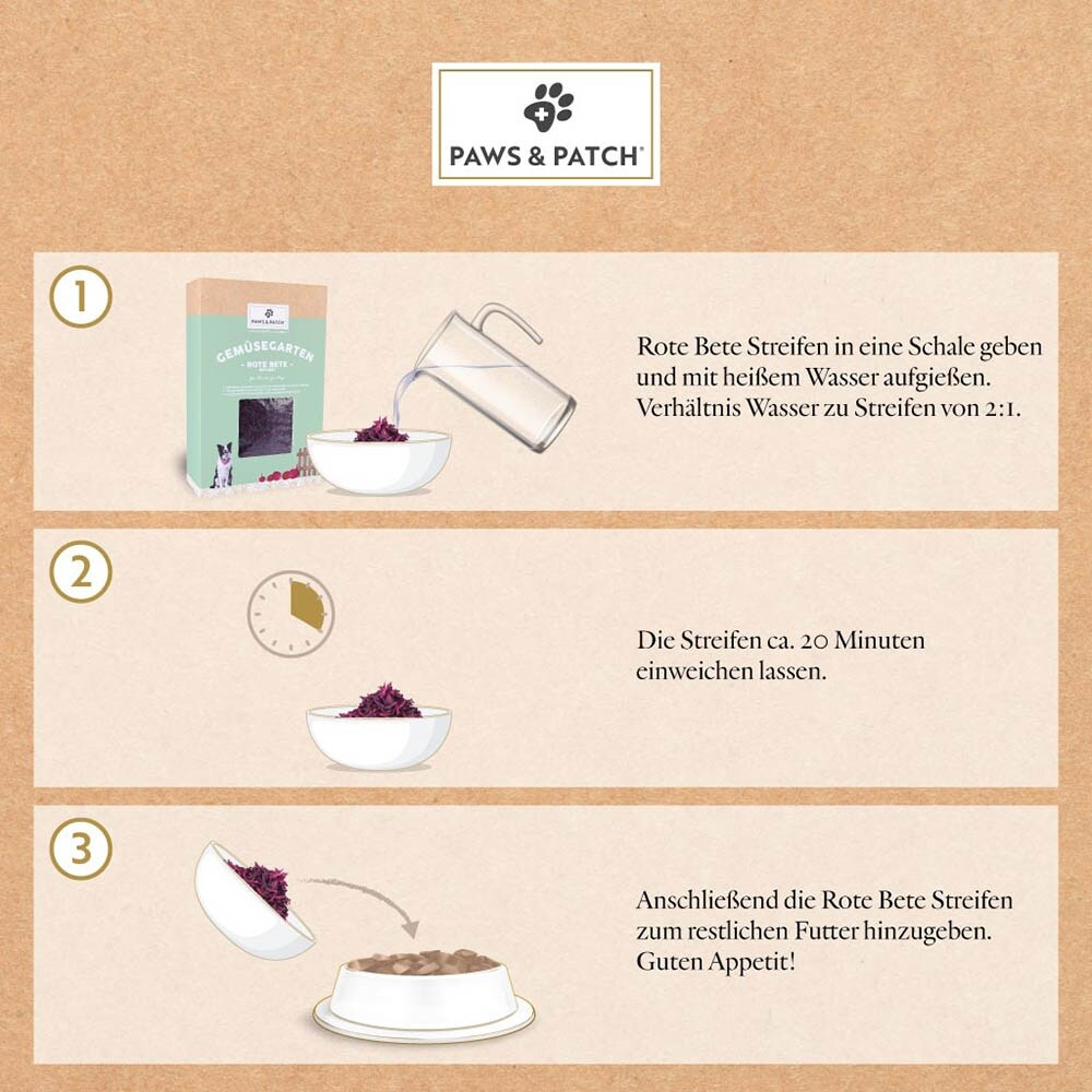PAWS & PATCH Rote Beete Streifen für Hunde_3