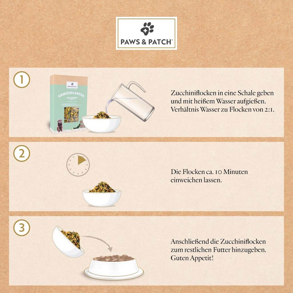 PAWS & PATCH Zucchiniflocken für Hunde_3