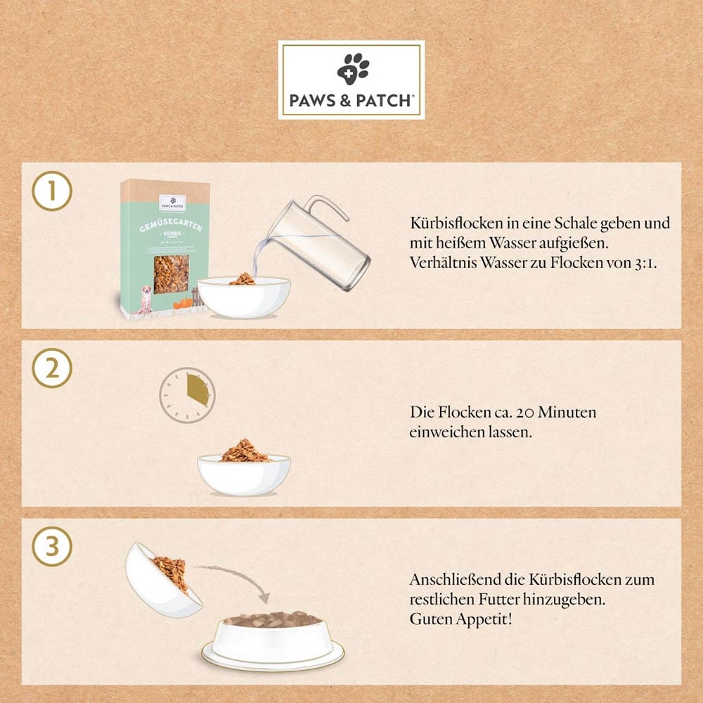 PAWS & PATCH Kürbisflocken für Hunde_3