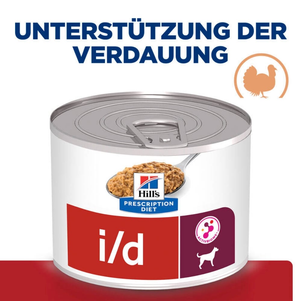 Hills Prescription Diet i/d Hundefutter mit Truthahn 12x200g Dose_5