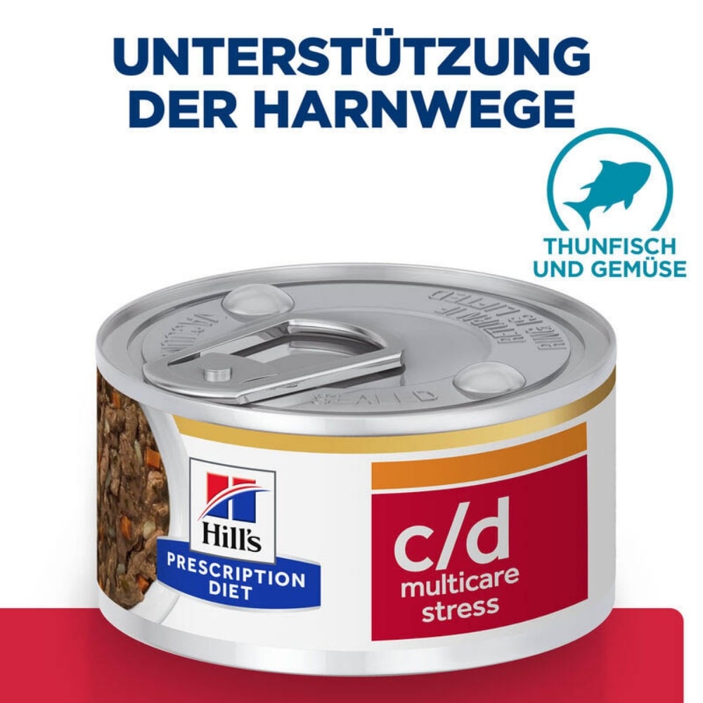 Hills Prescription Diet c/d Multicare Stress Ragout für Katzen mit Thunfischgeschmack und zugefügtem Gemüse zur Unterstützung des emotionalen Gleichgewichts + Harnwege_5