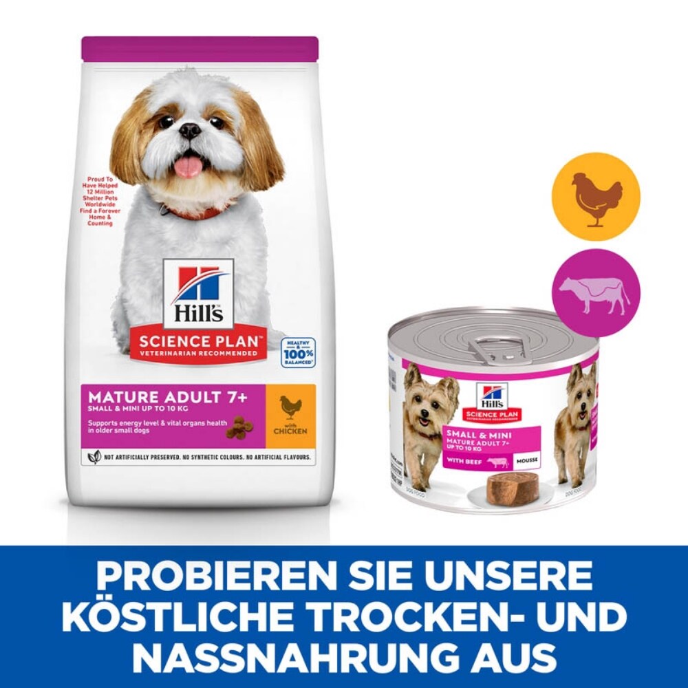 Hills Science Plan Small & Mini Mature Adult 7+ Mousse für Hunde mit Rindfleisch_6