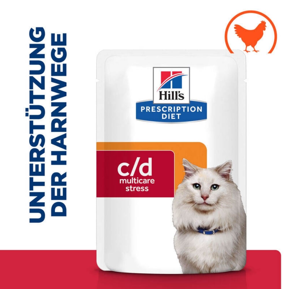 Hills Prescription Diet c/d Multicare Stress Huhn Frischebeutel Katze_2
