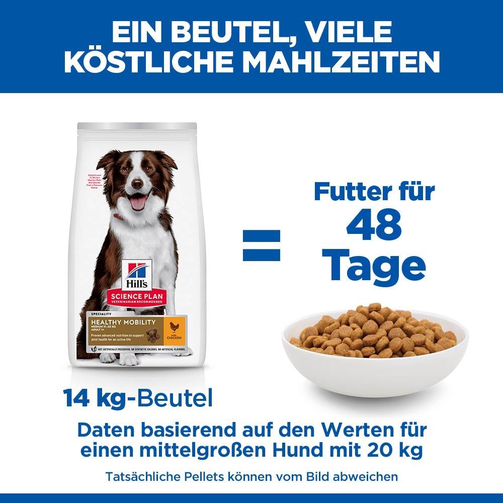 Hills Science Plan Adult Healthy Mobility Medium mit Huhn Trockenfutter für Hunde_3