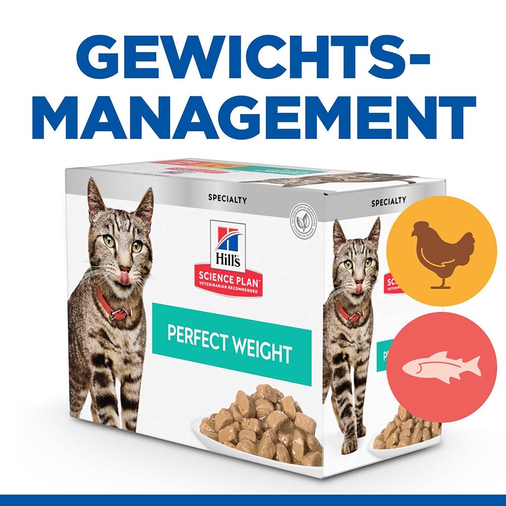Hills Science Plan Adult Perfect Weight Huhn + Lachs Multipack Katze_1