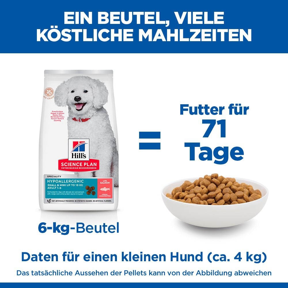 Hills Science Plan Hypoallergenic Small & Mini Adult Trockenfutter mit Lachs_3
