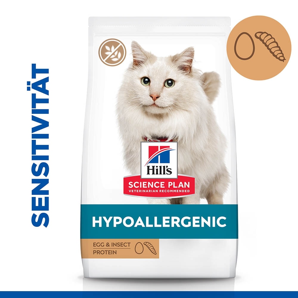 Hills Science Plan Hypoallergenic Adult Katzenfutter mit Ei und Insektenprotein_1