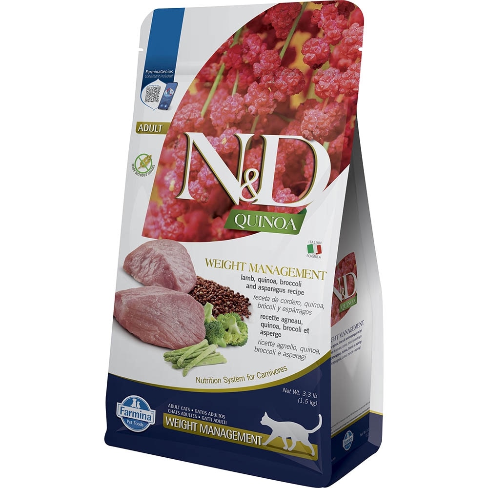 Farmina N&D Quinoa Adult Weight Management Lamm Trockenfutter für Katzen_0