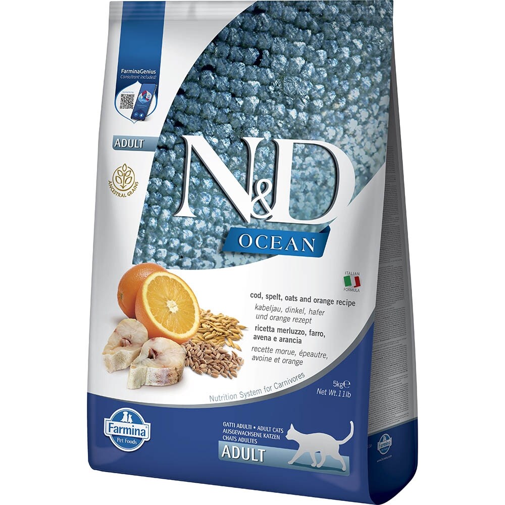 Farmina N&D Ocean Adult Kabeljau Trockenfutter für Katzen_1