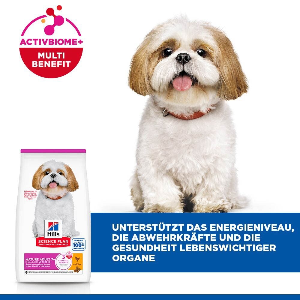 Hills Science Plan Mature Adult 7+ Small & Mini Trockenfutter für kleine Hunde mit Huhn_7