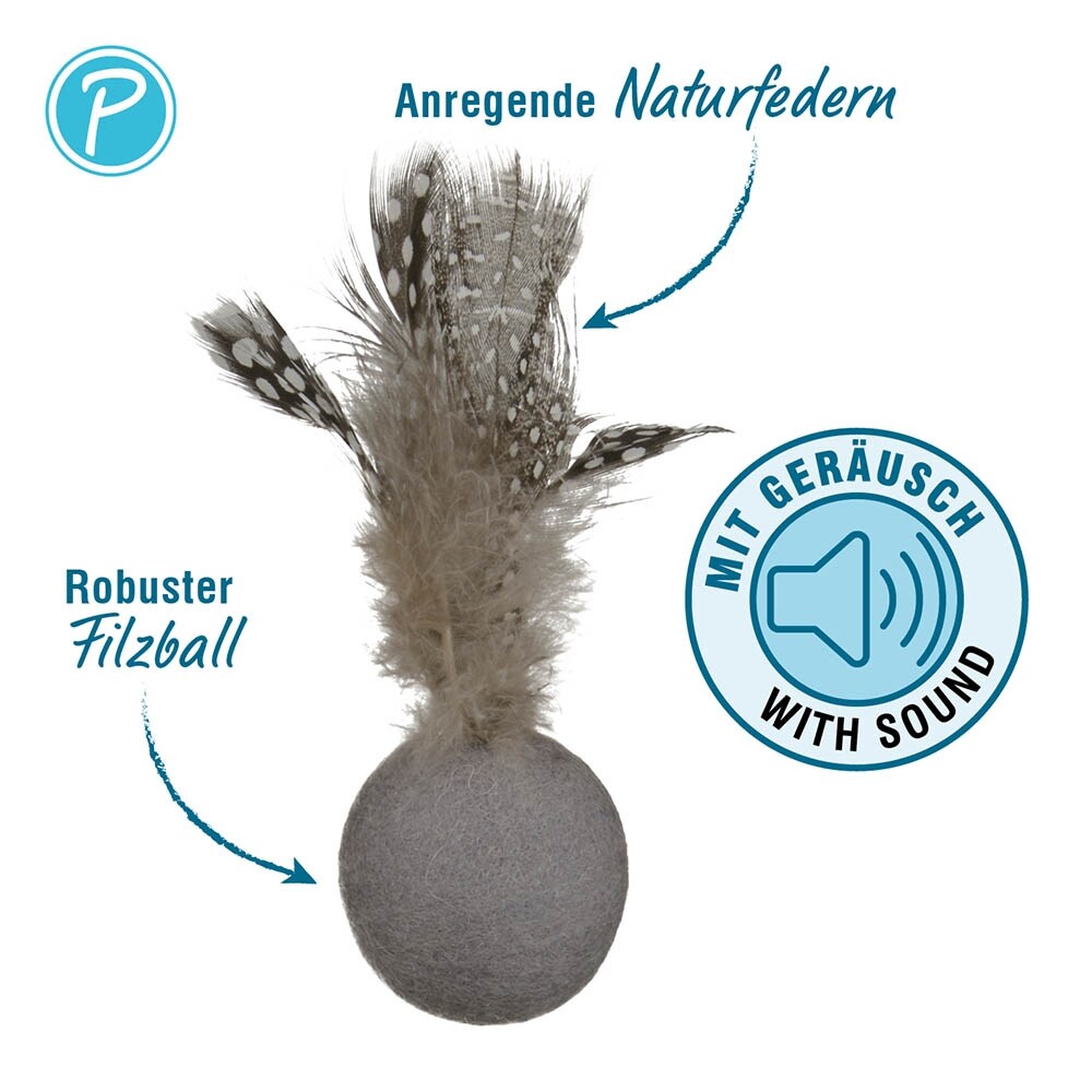 Petlando Katzenspielzeug Filzball_3