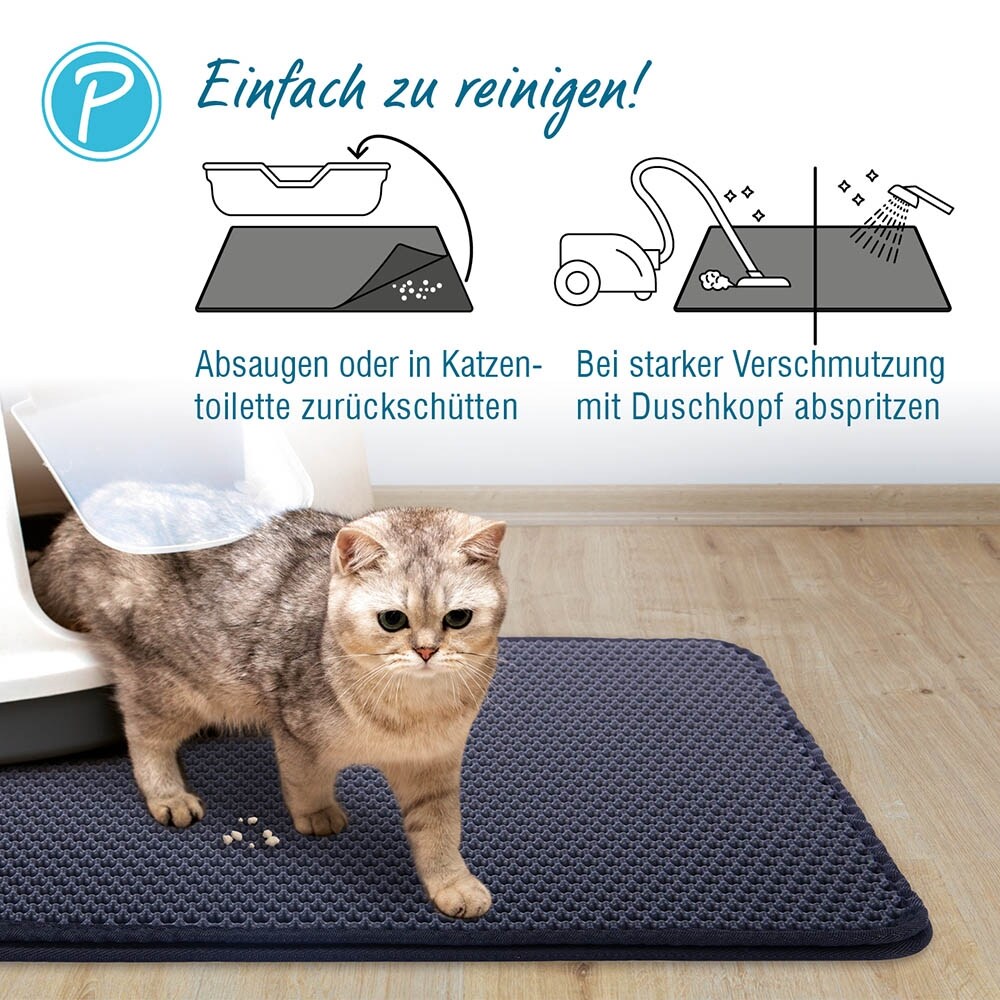 Petlando Katzentoilettenvorleger schwarz_2