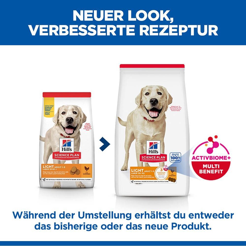 Hills Science Plan Adult Light Large Breed mit Huhn Trockenfutter für Hunde_2