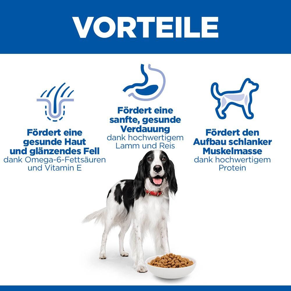 Hills Science Plan Adult Medium Lamm mit Reis Trockenfutter für Hunde_3