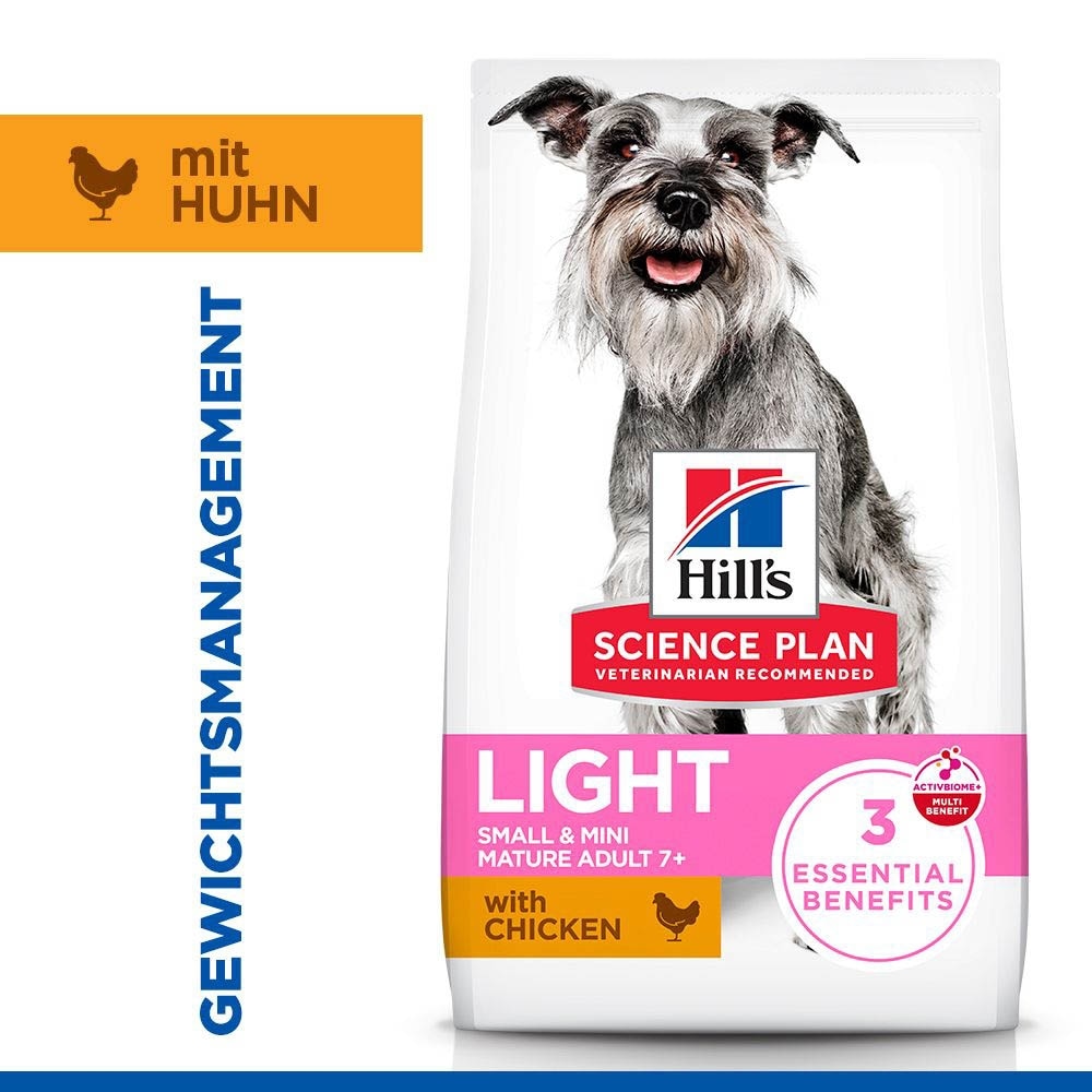 Hills Science Plan Light Small & Mini Mature Adult 7+ Trockenfutter für Hunde mit Huhn_1