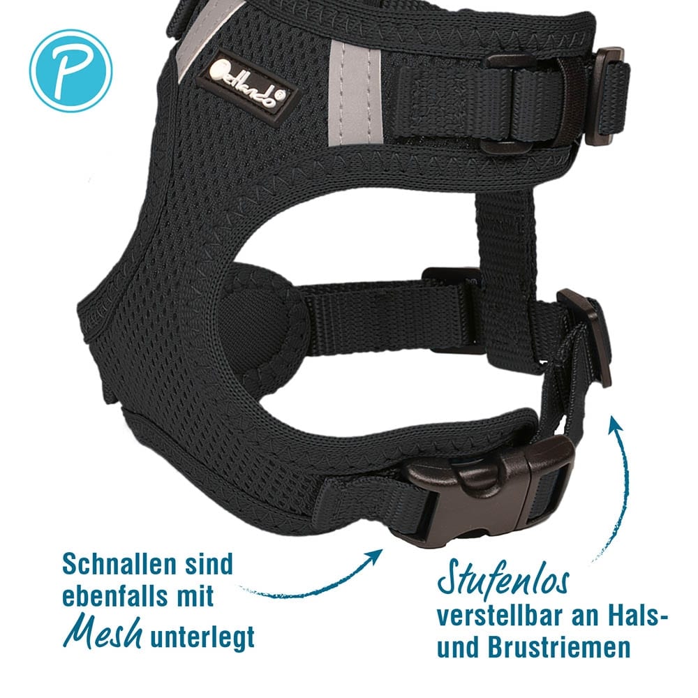 Petlando Mesh Vest Geschirr schwarz_2
