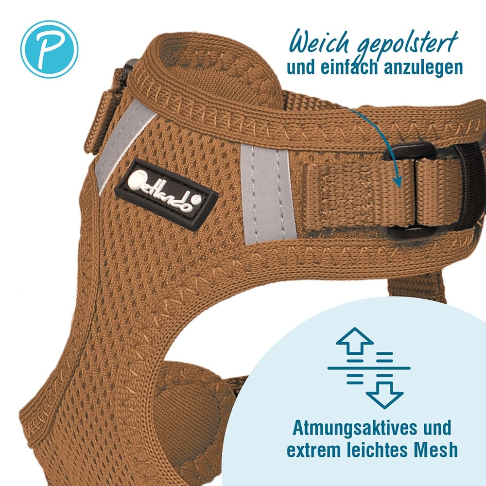 Petlando Mesh Vest cognac_1