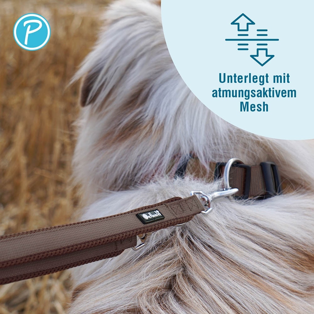 Petlando Mesh verstellbare Führleine mokka_2