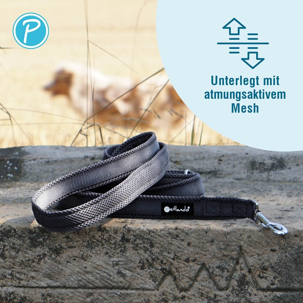 Petlando Mesh verstellbare Führleine schwarz_2