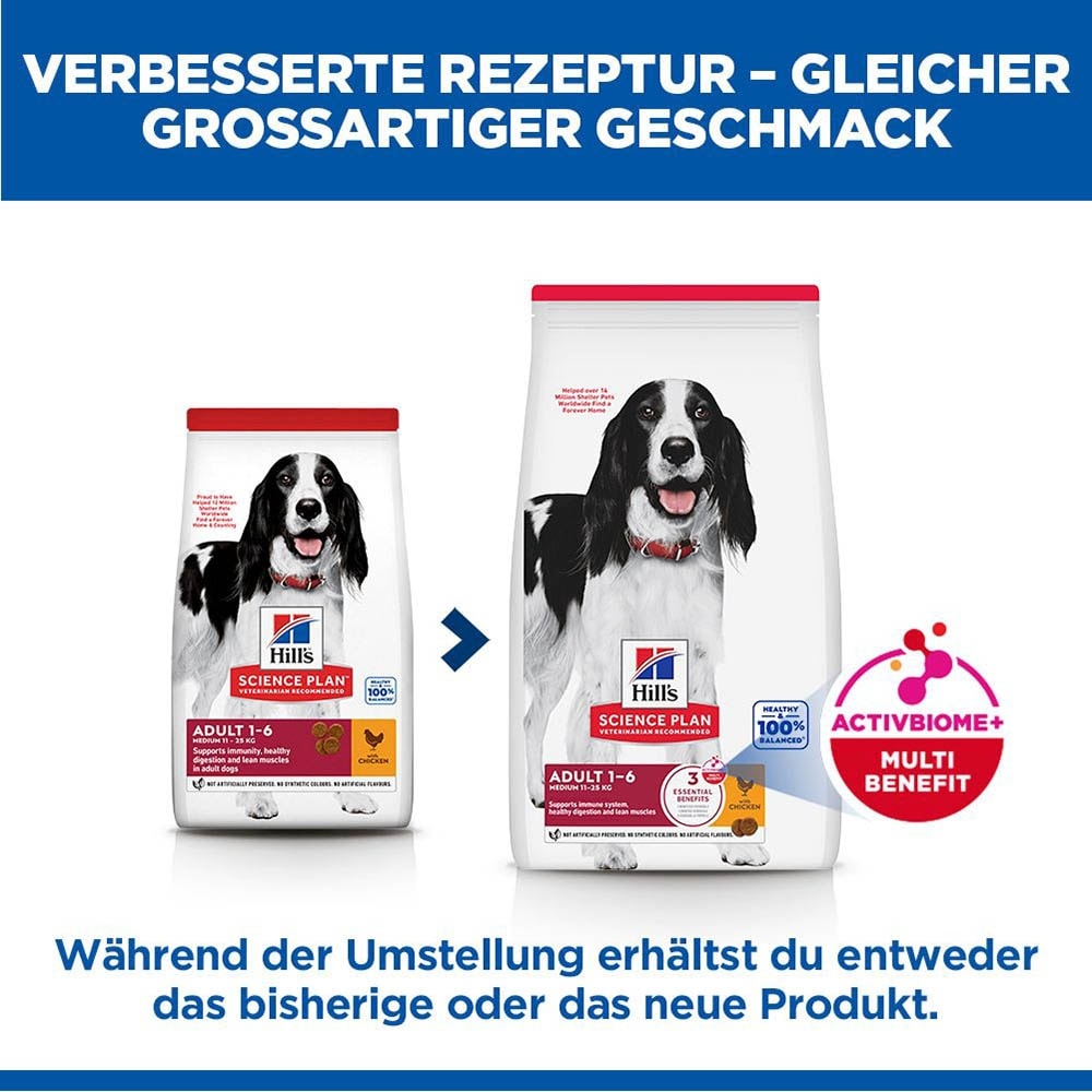 Hills Science Plan Adult Medium mit Huhn Trockenfutter für Hunde_2