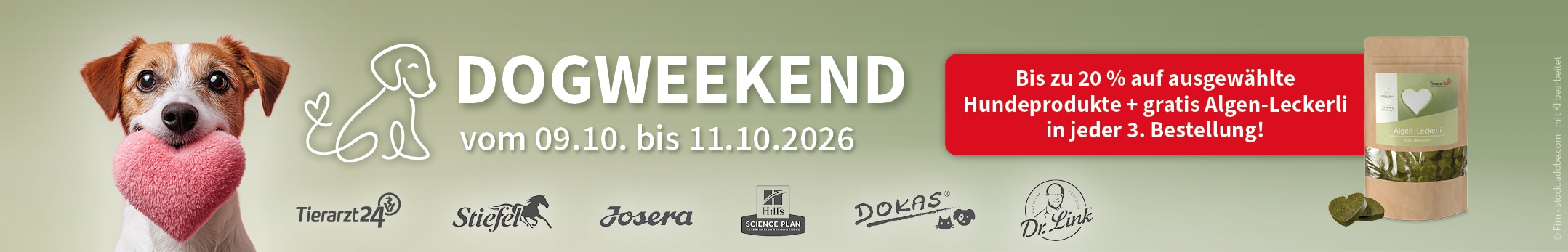 DogWeekend - Jetzt bis zu 20% auf Hundeprodukte sparen!